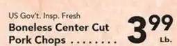 Eurofresh Market US Gov't. Insp. Fresh Boneless Center Cut Pork Chops offer