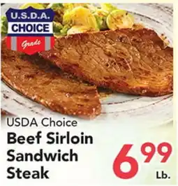 Eurofresh Market USDA Choice Beef Sirloin Sandwich Steak offer