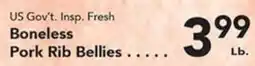 Eurofresh Market US Gov't. Insp. Fresh Boneless Pork Rib Bellies offer