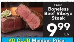 Eurofresh Market Fresh Boneless Beef Ribeye Steak offer