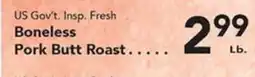 Eurofresh Market US Gov't Insp. Fresh Boneless Pork Butt Roast offer