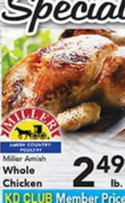 Eurofresh Market Miller Amish Whole Chicken offer