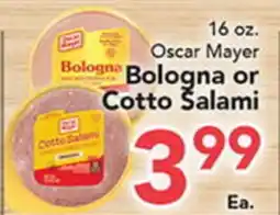 Eurofresh Market Oscar Mayer Bologna or Cotto Salami offer
