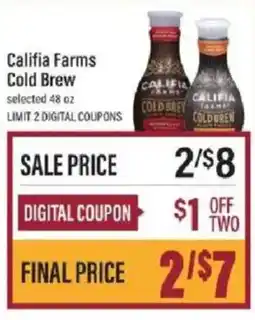 Lowes Foods Califia Farms Cold Brew offer