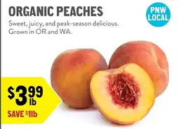 New Seasons Market Organic Peaches offer