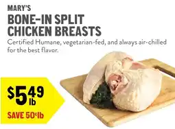 New Seasons Market Mary's bone-in split chicken breasts offer