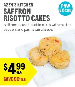 New Seasons Market AzeH's Kitchen Saffron Risotto Cakes offer