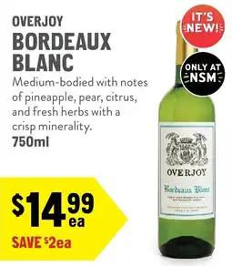 New Seasons Market Overjoy Bordeaux Blanc offer