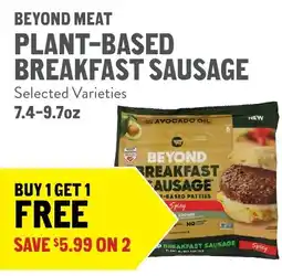 New Seasons Market Beyond meat plant-based breakfast sausage offer