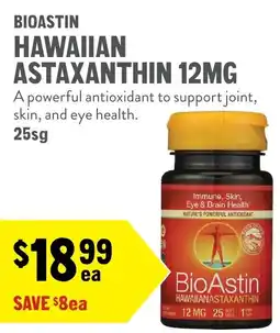 New Seasons Market BioAstin Hawaiian Astaxanthin offer