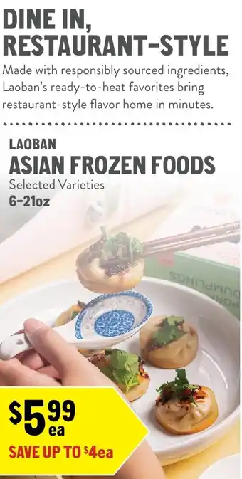 New Seasons Market Laoban asian frozen foods offer