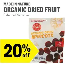 New Seasons Market Made in Nature Organic Dried Fruits offer