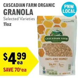 New Seasons Market Cascadian Farm Organic Granola offer