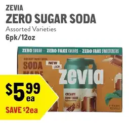 New Seasons Market Zevia zero sugar soda offer