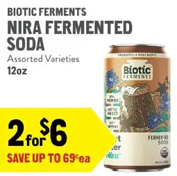 New Seasons Market Biotic Ferments Nira Fermented Soda offer