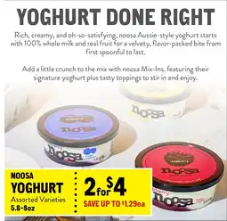 New Seasons Market Noosa Yoghurt offer