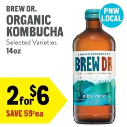 New Seasons Market Brew Dr. Organic Kombucha offer