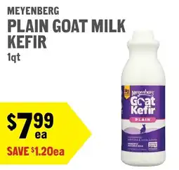 New Seasons Market Meyenberg plain goat milk kefir offer