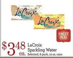 Yoke's Fresh Market LaCroix Sparkling Water offer