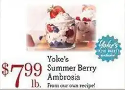 Yoke's Fresh Market Yoke's Summer Berry Ambrosia offer
