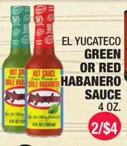 Carnicerias Jimenez EL YUCATECO GREEN OR RED HABANERO SAUCE offer