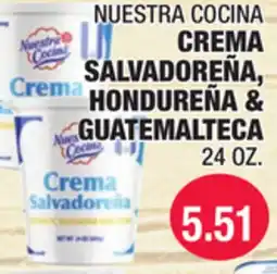Carnicerias Jimenez NUESTRA COCINA CREMA SALVADOREÑA, HONDUREÑA & GUATEMALTECA offer