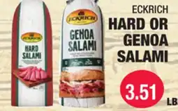 Carnicerias Jimenez ECKRICH HARD OR GENOA SALAMI offer