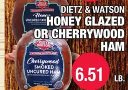 Carnicerias Jimenez DIETZ & WATSON HONEY GLAZED OR CHERRYWOOD HAM offer