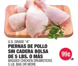 Carnicerias Jimenez U.S. GRADE A PIERNAS DE POLLO SIN CADERA BOLSA DE 5 LBS. O MÁS offer
