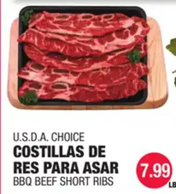 Carnicerias Jimenez U.S.D.A. CHOICE COSTILLAS DE RES PARA ASAR offer