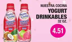 Carnicerias Jimenez NUESTRA COCINA YOGURT DRINKABLES offer