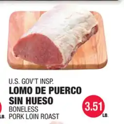 Carnicerias Jimenez U.S. GOV'T INSP. LOMO DE PUERCO SIN HUESO offer