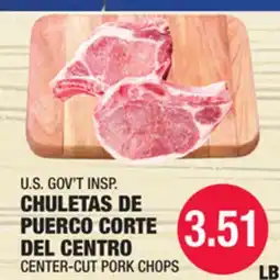 Carnicerias Jimenez U.S. GOV'T INSPI CHULETAS DE PUERCO CORTE DEL CENTRO offer