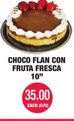Carnicerias Jimenez CHOCO FLAN CON FRUTA FRESCA offer
