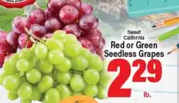 Angelo Caputo's Fresh Market Sweet California Red or Green Seedless Grapes offer