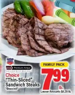 Angelo Caputo's Fresh Market Choice Thin-Sliced Sandwich Steaks offer