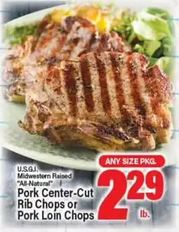 Angelo Caputo's Fresh Market U.S.G.I. Midwestern Raised All-Natural Pork Center-Cut Rib Chops or Pork Loin Chops offer