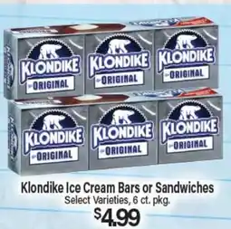 Angelo Caputo's Fresh Market Klondike Ice Cream Bars or Sandwiches offer