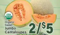 Angelo Caputo's Fresh Market Organic Sweet Jumbo Cantaloupes offer