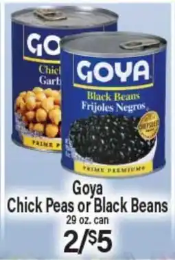 Angelo Caputo's Fresh Market Goya Chick Peas or Black Beans offer