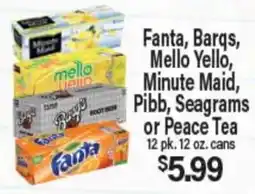 Angelo Caputo's Fresh Market Fanta, Barqs, Mello Yello, Minute Maid, Pibb, Seagrams or Peace Tea offer