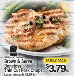 Angelo Caputo's Fresh Market Brown & Serve Boneless Thin Cut Pork Chops offer