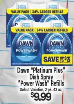 Angelo Caputo's Fresh Market Dawn Platinum Plus Dish Spray Power Wash Refills offer