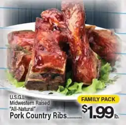 Angelo Caputo's Fresh Market U.S.G.I. Midwestern Raised All-Natural Pork Country Ribs offer
