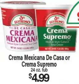 Angelo Caputo's Fresh Market Crema Mexicana De Casa or Crema Supremo offer