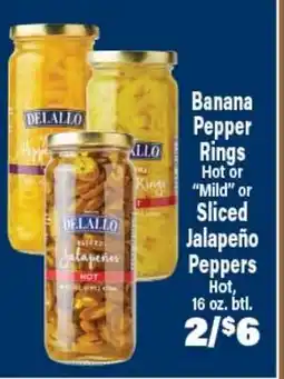 Angelo Caputo's Fresh Market Banana Pepper Rings Hot or Mild or Sliced Jalapeño Peppers Hot offer