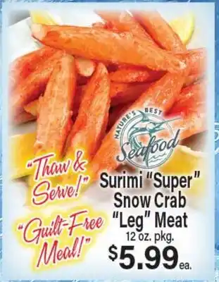 Angelo Caputo's Fresh Market Surimi Super Snow Crab Leg Meat offer