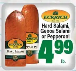 Angelo Caputo's Fresh Market ECKRICH Hard Salami, Genoa Salami or Pepperoni offer