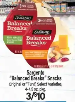 Angelo Caputo's Fresh Market Sargento Balanced Breaks Snacks offer