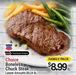 Angelo Caputo's Fresh Market Choice Boneless Chuck Steak offer